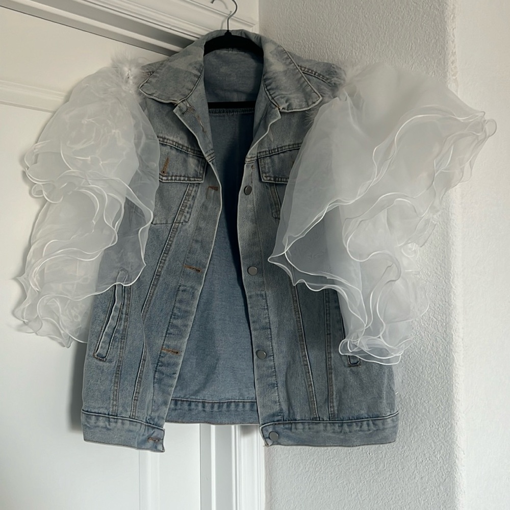 L/XL denim statement jacket